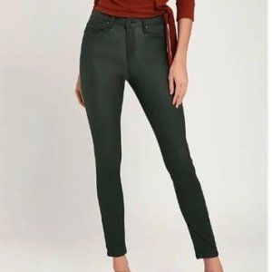 NWT: Green Faux Leather Unpublished Olivia High-Rise Skinny 26
